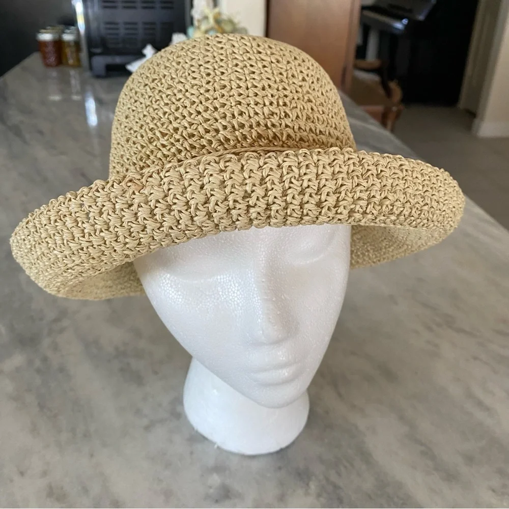 Cream Beige Straw Hat Gorgeous Summer Hat Sun Hat Beach Hat Neutral Color Hat